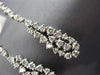 ESTATE LARGE & LONG 2.17CT DIAMOND 14KT WHITE GOLD 3D RAIN DROP HANGING EARRINGS