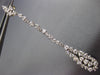ESTATE LARGE & LONG 2.17CT DIAMOND 14KT WHITE GOLD 3D RAIN DROP HANGING EARRINGS