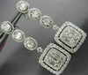 ESTATE LARGE 4.07CT DIAMOND 18KT WHITE GOLD CLASSIC MULTI SHAPE HANGING EARRINGS