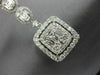 ESTATE LARGE 4.07CT DIAMOND 18KT WHITE GOLD CLASSIC MULTI SHAPE HANGING EARRINGS