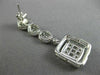 ESTATE LARGE 4.07CT DIAMOND 18KT WHITE GOLD CLASSIC MULTI SHAPE HANGING EARRINGS