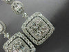 ESTATE LARGE 4.07CT DIAMOND 18KT WHITE GOLD CLASSIC MULTI SHAPE HANGING EARRINGS