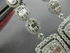 ESTATE LARGE 4.07CT DIAMOND 18KT WHITE GOLD CLASSIC MULTI SHAPE HANGING EARRINGS