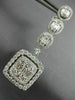 ESTATE LARGE 4.07CT DIAMOND 18KT WHITE GOLD CLASSIC MULTI SHAPE HANGING EARRINGS