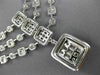 ESTATE EXTRA LARGE 21.62CT DIAMOND 18KT WHITE GOLD 3D SQUARE JOURNEY NECKLACE