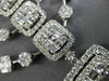 ESTATE EXTRA LARGE 21.62CT DIAMOND 18KT WHITE GOLD 3D SQUARE JOURNEY NECKLACE