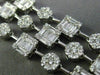 ESTATE EXTRA LARGE 21.62CT DIAMOND 18KT WHITE GOLD 3D SQUARE JOURNEY NECKLACE