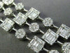 ESTATE EXTRA LARGE 21.62CT DIAMOND 18KT WHITE GOLD 3D SQUARE JOURNEY NECKLACE