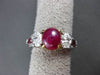 ANTIQUE 3.75CT DIAMOND & AAA RUBY PLATINUM & 18KT YELLOW GOLD 3D ENGAGEMENT RING