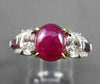 ANTIQUE 3.75CT DIAMOND & AAA RUBY PLATINUM & 18KT YELLOW GOLD 3D ENGAGEMENT RING