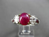 ANTIQUE 3.75CT DIAMOND & AAA RUBY PLATINUM & 18KT YELLOW GOLD 3D ENGAGEMENT RING