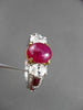 ANTIQUE 3.75CT DIAMOND & AAA RUBY PLATINUM & 18KT YELLOW GOLD 3D ENGAGEMENT RING
