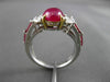 ANTIQUE 3.75CT DIAMOND & AAA RUBY PLATINUM & 18KT YELLOW GOLD 3D ENGAGEMENT RING