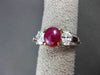 ANTIQUE 3.75CT DIAMOND & AAA RUBY PLATINUM & 18KT YELLOW GOLD 3D ENGAGEMENT RING