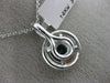 ESTATE .96CT DIAMOND & AAA SAPPHIRE 14KT WHITE GOLD DOUBLE HALO FLOATING PENDANT