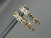 ESTATE 1.0CT ROUND DIAMOND 14KT ROSE GOLD CLASSIC 3D FIVE STONE HUGGIE EARRINGS