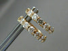 ESTATE 1.0CT ROUND DIAMOND 14KT ROSE GOLD CLASSIC 3D FIVE STONE HUGGIE EARRINGS