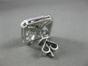ESTATE .65CT DIAMOND 14KT WHITE GOLD 3D CLASSIC CLUSTER SQUARE HEART EARRINGS