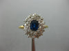 ANTIQUE 1.50CT DIAMOND & SAPPHIRE 18KT WHITE & YELLOW GOLD HALO ENGAGEMENT RING