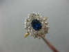 ANTIQUE 1.50CT DIAMOND & SAPPHIRE 18KT WHITE & YELLOW GOLD HALO ENGAGEMENT RING