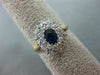 ANTIQUE 1.50CT DIAMOND & SAPPHIRE 18KT WHITE & YELLOW GOLD HALO ENGAGEMENT RING