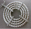 ESTATE EXTRA LARGE .42CT DIAMOND 18KT WHITE GOLD 3D MULTI CIRCLE ROPE PENDANT