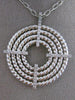 ESTATE EXTRA LARGE .42CT DIAMOND 18KT WHITE GOLD 3D MULTI CIRCLE ROPE PENDANT