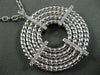 ESTATE EXTRA LARGE .42CT DIAMOND 18KT WHITE GOLD 3D MULTI CIRCLE ROPE PENDANT