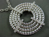 ESTATE EXTRA LARGE .42CT DIAMOND 18KT WHITE GOLD 3D MULTI CIRCLE ROPE PENDANT