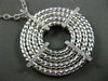 ESTATE EXTRA LARGE .42CT DIAMOND 18KT WHITE GOLD 3D MULTI CIRCLE ROPE PENDANT