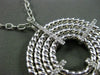 ESTATE EXTRA LARGE .42CT DIAMOND 18KT WHITE GOLD 3D MULTI CIRCLE ROPE PENDANT