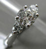 ESTATE 1.20CT DIAMOND 14K WHITE GOLD 3 STONE PAST PRESENT FUTURE ENGAGEMENT RING