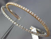 ESTATE LARGE 2.84CT DIAMOND 14K WHITE & ROSE GOLD 3D CRISS CROSS BANGLE BRACELET