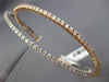 ESTATE LARGE 2.84CT DIAMOND 14K WHITE & ROSE GOLD 3D CRISS CROSS BANGLE BRACELET