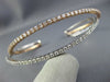 ESTATE LARGE 2.84CT DIAMOND 14K WHITE & ROSE GOLD 3D CRISS CROSS BANGLE BRACELET