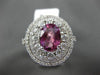 ESTATE LARGE 5.44CT DIAMOND & AAA TOURMALINE 18KT WHITE GOLD HALO COCKTAIL RING