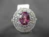 ESTATE LARGE 5.44CT DIAMOND & AAA TOURMALINE 18KT WHITE GOLD HALO COCKTAIL RING