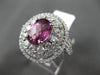 ESTATE LARGE 5.44CT DIAMOND & AAA TOURMALINE 18KT WHITE GOLD HALO COCKTAIL RING