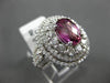 ESTATE LARGE 5.44CT DIAMOND & AAA TOURMALINE 18KT WHITE GOLD HALO COCKTAIL RING