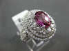 ESTATE LARGE 5.44CT DIAMOND & AAA TOURMALINE 18KT WHITE GOLD HALO COCKTAIL RING