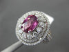 ESTATE LARGE 5.44CT DIAMOND & AAA TOURMALINE 18KT WHITE GOLD HALO COCKTAIL RING
