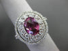 ESTATE LARGE 5.44CT DIAMOND & AAA TOURMALINE 18KT WHITE GOLD HALO COCKTAIL RING