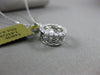 ESTATE .55CT DIAMOND 14KT WHITE GOLD 3D SOLITAIRE HALO FILIGREE FLOATING PENDANT