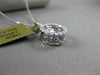 ESTATE .55CT DIAMOND 14KT WHITE GOLD 3D SOLITAIRE HALO FILIGREE FLOATING PENDANT