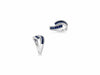 ESTATE WIDE 1.30CT DIAMOND & AAA SAPPHIRE 14K WHITE GOLD ETOILE ANNIVERSARY RING