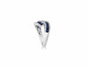 ESTATE WIDE 1.30CT DIAMOND & AAA SAPPHIRE 14K WHITE GOLD ETOILE ANNIVERSARY RING