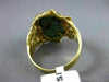ESTATE LARGE AAA GREEN AGATE 14K YELLOW GOLD 3D CLASSIC NUGGET FUN RING #20203