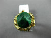 ANTIQUE WIDE 3.34CT DIAMOND & AAA PINK TOURMALINE 14KT YELLOW GOLD COCKTAIL RING