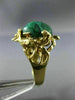 ANTIQUE WIDE 3.34CT DIAMOND & AAA PINK TOURMALINE 14KT YELLOW GOLD COCKTAIL RING