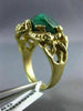 ESTATE LARGE AAA GREEN AGATE 14K YELLOW GOLD 3D CLASSIC NUGGET FUN RING #20203